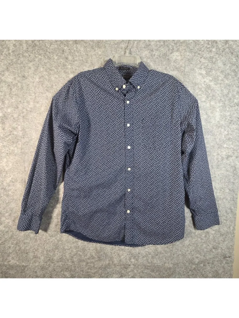 Banana Republic Slim Fit Navy Floral Shirt Men's Business Casual L
